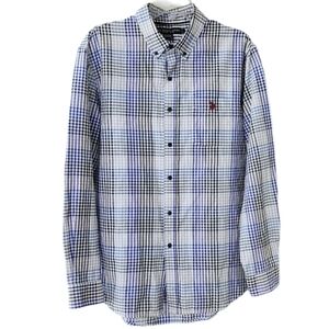 U.S.‎ Polo Assn. Men's Large Multicolor Plaid Button-down Dress Shirt